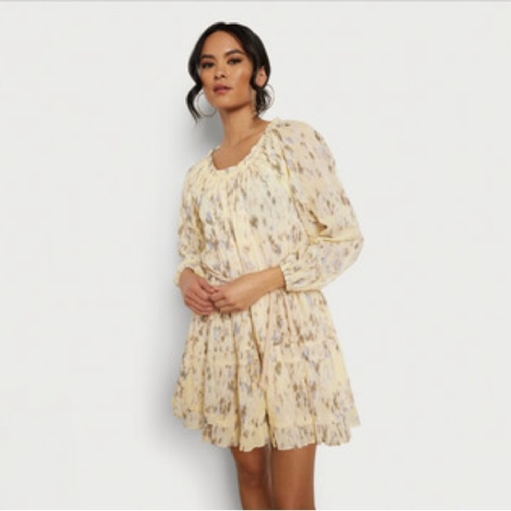 Sam Edelman Cream Ruffled Tiered Sundress Rainey Ladies Size Large
